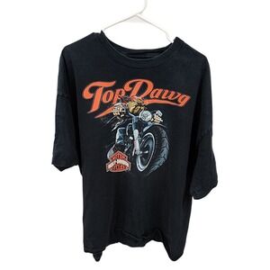 Harley Davidson "Top Dawg" Black Motorcycle Shirt 3XL Las Vegas HQ
